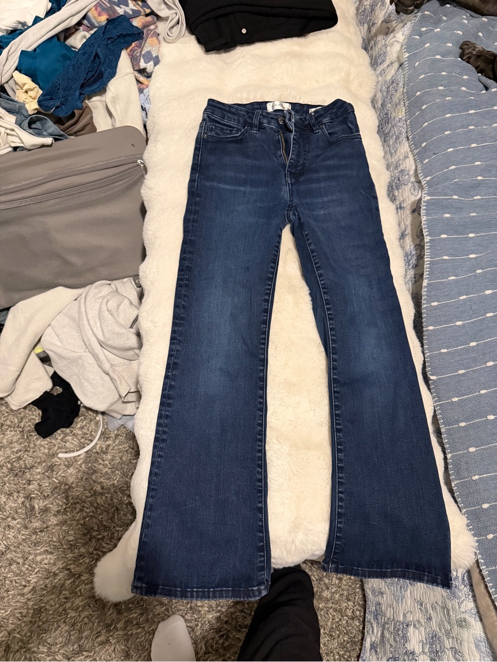 Frame Denim Women's Dark Indigo Flare Jeans